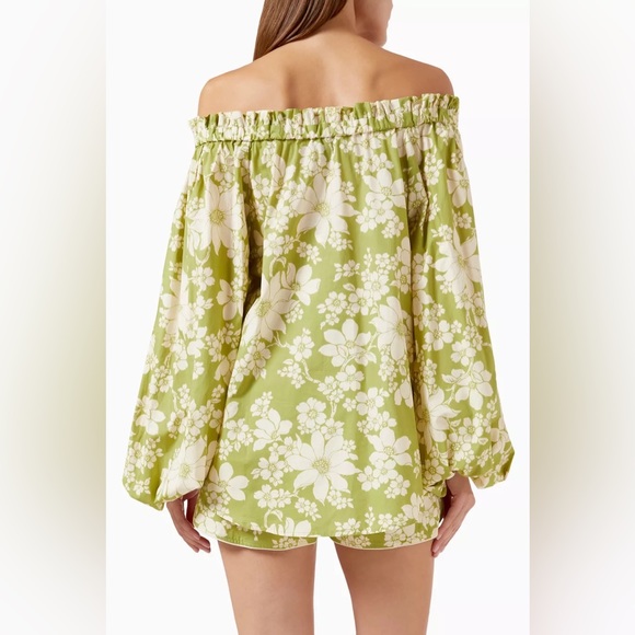 NWT Alemais Leisa Off-Shoulder Floral Cotton Blouse 8 - Picture 2 of 13